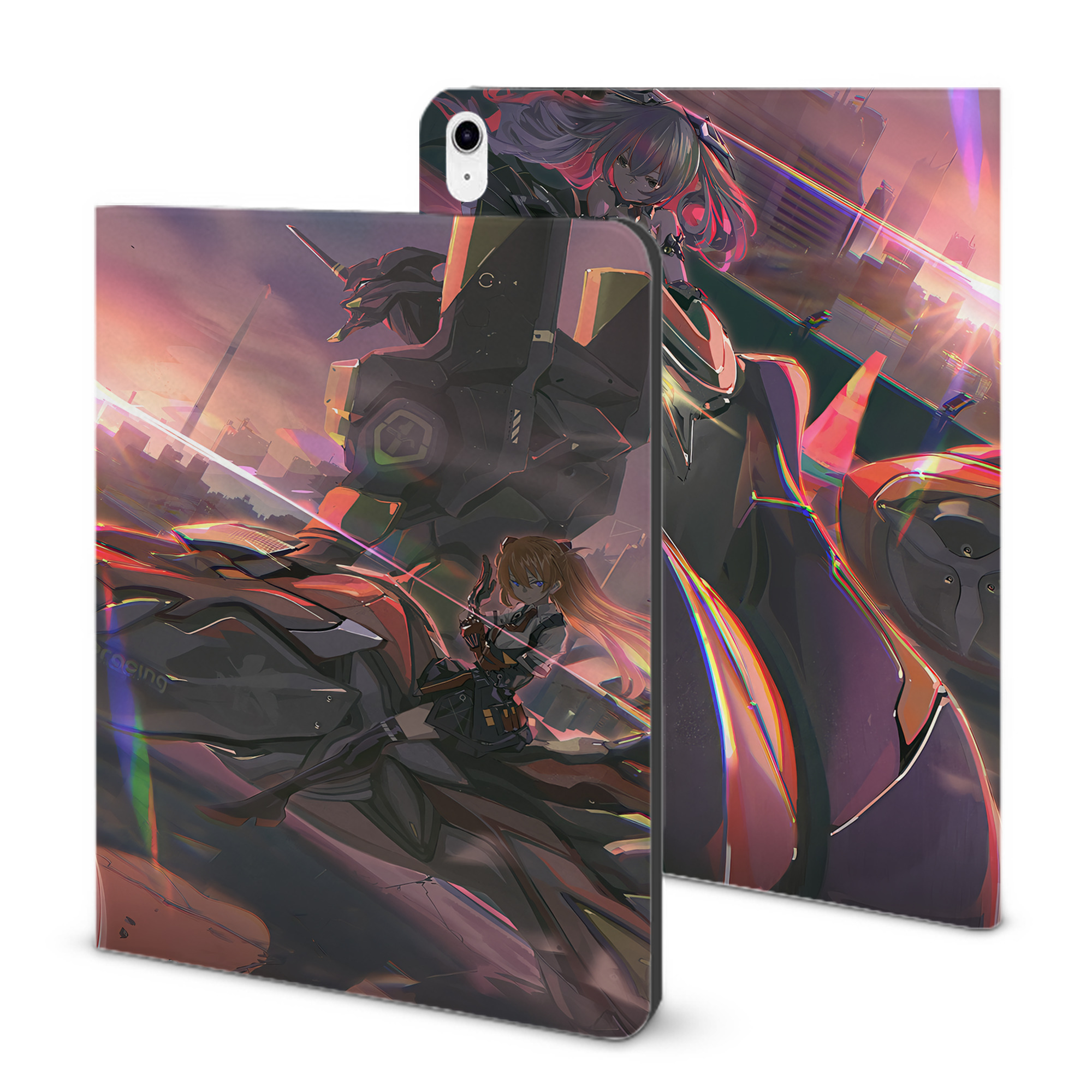 （画像用） EVA 新世紀エヴァンゲリオン IPad ケース ブック型 PUレザー TPU 耐衝撃 軽量 薄型 ペン収納なし 全面保護 IPad 各モデル対応